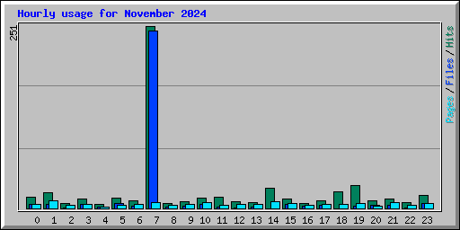 Hourly usage for November 2024